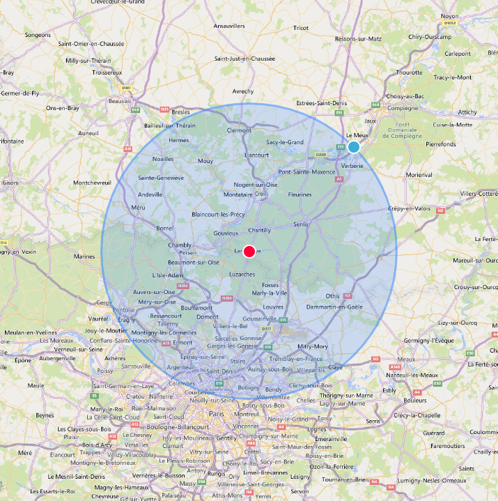 Carte de la zone intervention